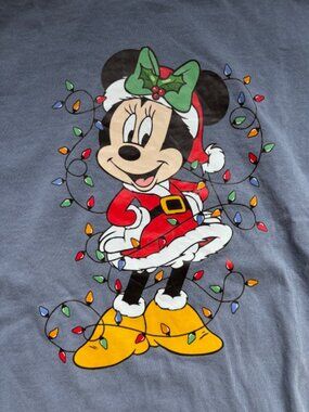 Christmas Minnie Mouse Long Sleeve Tee